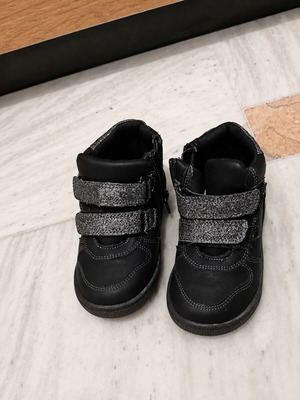 Saxo Blues black glitter boots like new, size 23
