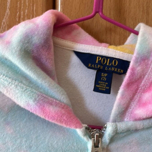 Polo Ralph Lauren cardigan used for 7 years old girls pink multicolor