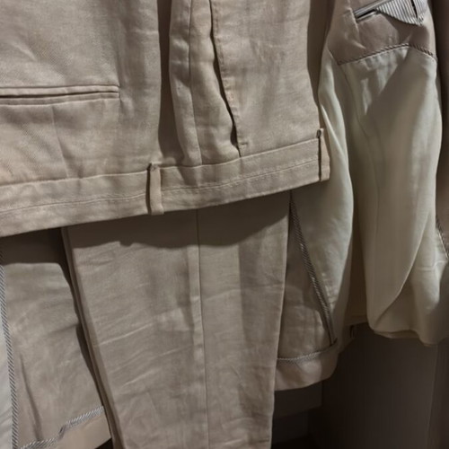 Linen women's suit Massimo Dutti used, beige, cotton lining
