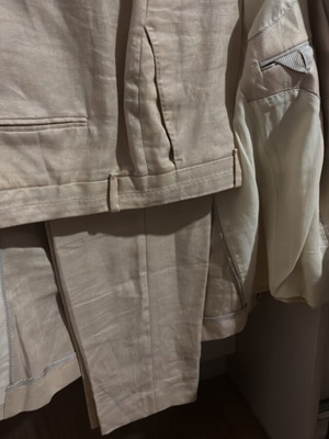 Linen women's suit Massimo Dutti used, beige, cotton lining