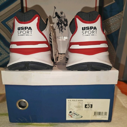 U.S. Polo Assn. Athletic Shoes New, Size 40, White Multicolor