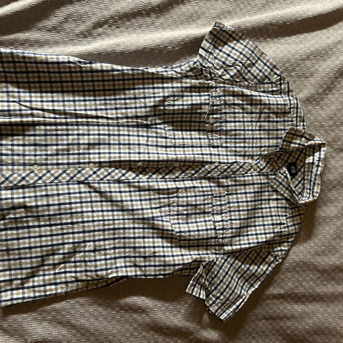 H&M men's cotton short-sleeve shirts size M like new, multicolor