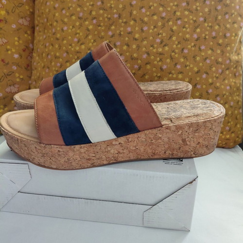 Gant leather mules used, size 39, blue and brown