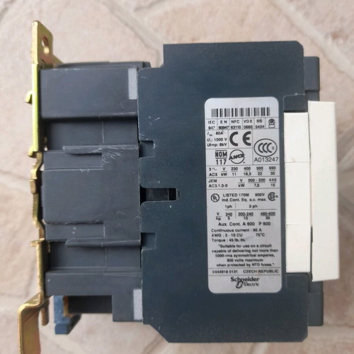 Ρελέ ισχύος 18,5kW μεταχειρισμένο, 60A, 2 βοηθητικές επαφές