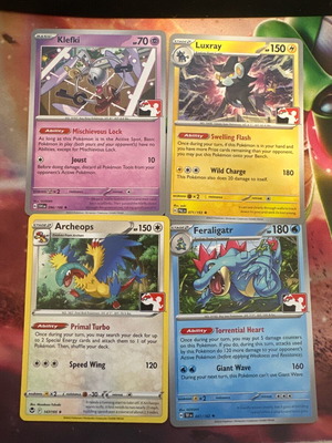 Κάρτες Pokemon καινούργιες, πακέτο 4 μη holo