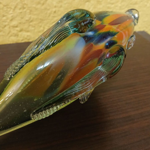 Blown Glass Fish used with colorful design