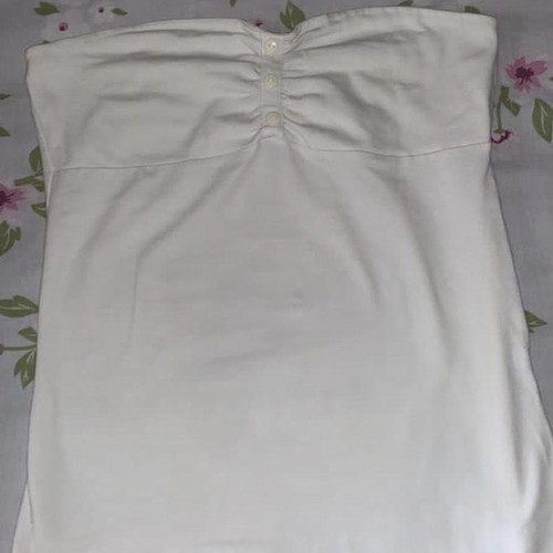 Stradivarius white top with buttons size S used