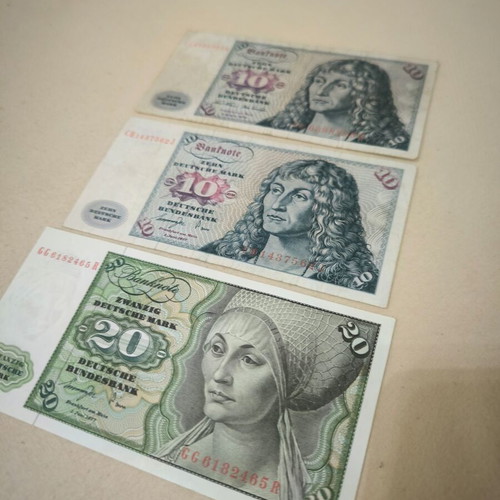 German banknotes pack 10, 10, 20 mark 1970-77