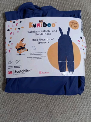 Kunìboo waterproof trousers for girls new, blue, ages 2-4