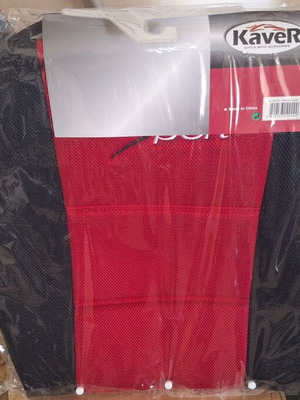 Kaver Aero Car Seat Covers Set of 2 New Red/Black