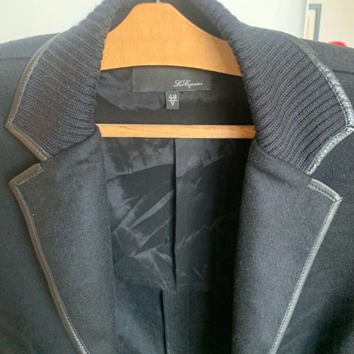 Black jacket used, wool with cashmere, size 48 Italian