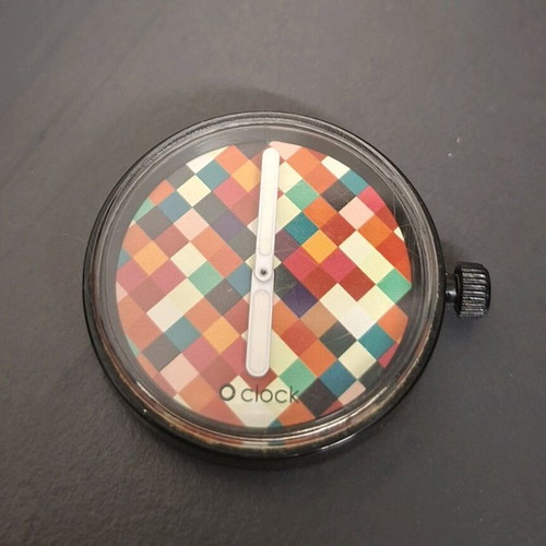 O bag watch used with rubber strap and spare case