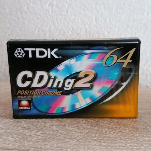 TDK CDing 2 chrome 64 audio cassette new