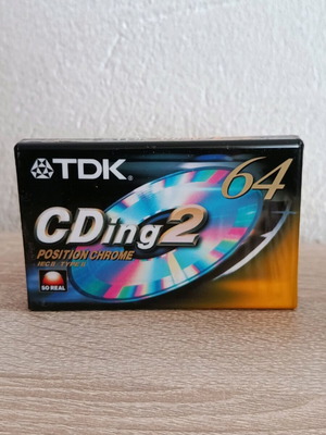 TDK CDing 2 chrome 64 audio cassette new