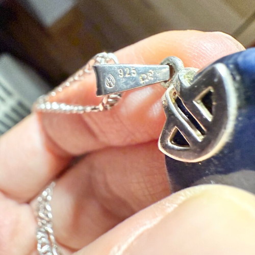 Ilias Lalaounis silver pendant necklace with natural stone, like new