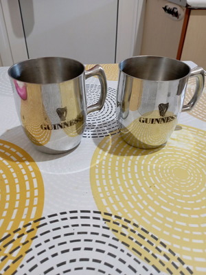 Σετ 2 συλλεκτικά κύπελλα Guinness μεταχειρισμένα, κράμα κασσίτερου