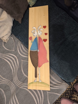 Χειροποίητο String Art, ύψος 80εκ, μήκος 20εκ, πάχος 1,5εκ