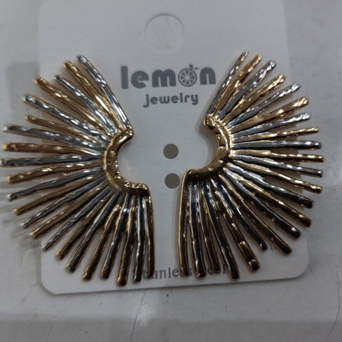 Steel earrings new, gold and silver color