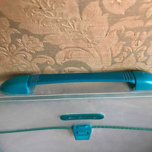 Plastic bag, thick plastic folders, cardboard folders and slides like new