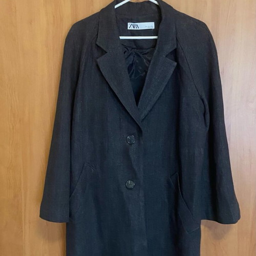 Zara long jacket new, gray, size large