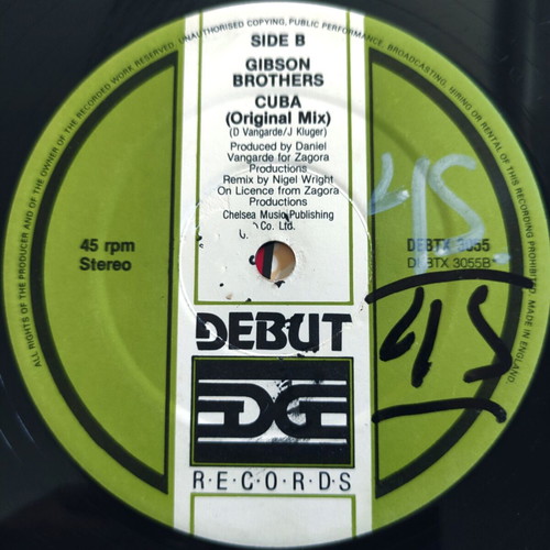 Gibson Brothers Cuba '88 Remix 12" Vinyl Maxi Single used