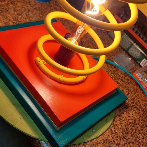 Garege Art Light desk lamp new handmade from car spring