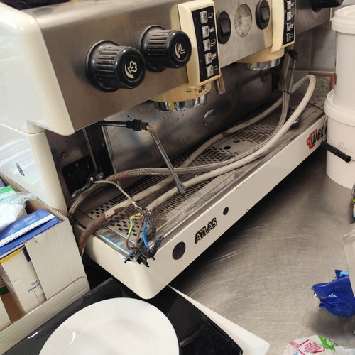 Wega Atlas professional coffee machine used with two groups