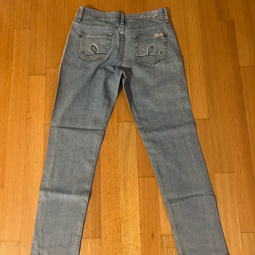 Seven7 Jean pants light skinny with rhinestones like new