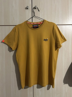 T-shirt Superdry μέγεθος L σαν καινούργιο, κίτρινο, στενή γραμμή