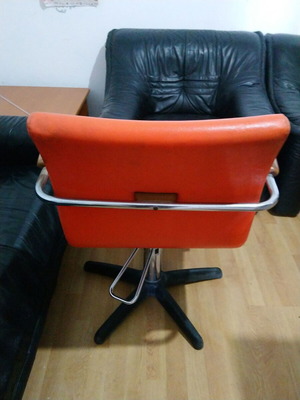 Καρέκλες κομμωτηρίου μεταχειρισμένες, σετ 2 τεμαχίων με δερματίνη