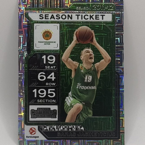 Saras Jasikevicius 2025-26 Panini Contenders EuroLeague card like new