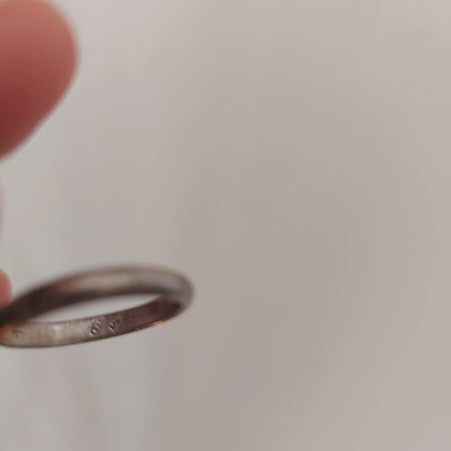 Silver ring flower with pearl used