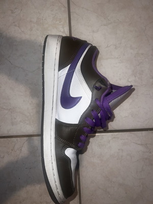 Jordan 1 Low sneakers, purple, size 44