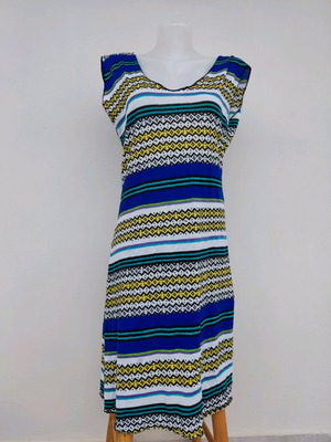 Printed dress L/XL like new, multicolored