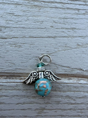 Pendant with Murano, turquoise