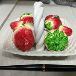 Small decorative basket with strawberries