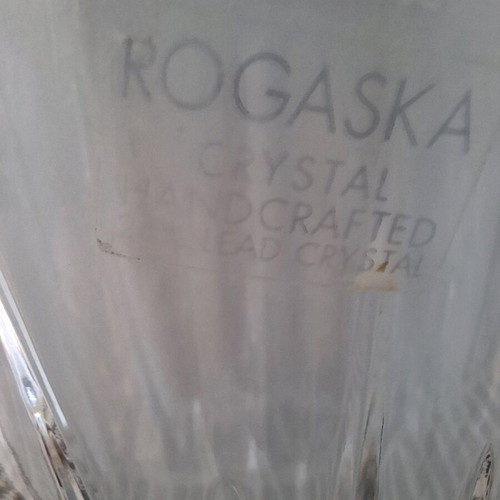 Rogaska crystal vase solid like new 20.5x7.5 cm
