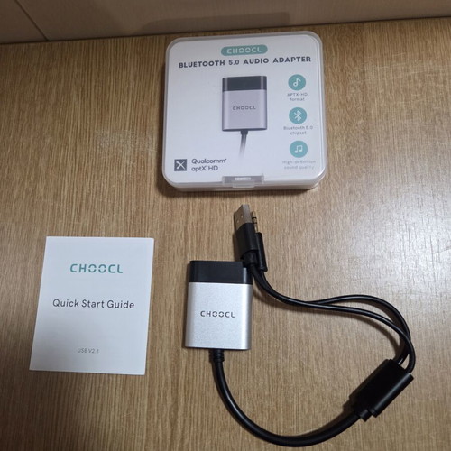 Choocl Bluetooth 5.0 Audio Adapter with Qualcomm aptX-HD chipset new