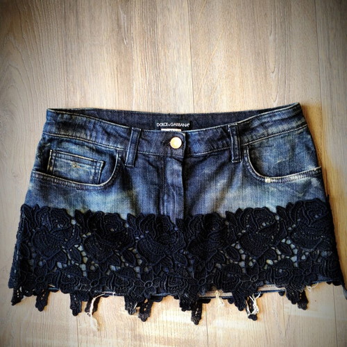 Dolce & Gabbana vintage statement skirt like new, black and blue, size S