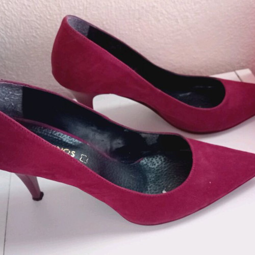 Bordeaux low heels used, size 37