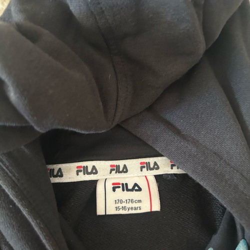Fila hoodie like new, size S-M, black and blue