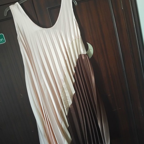 Manolo pleated satin dress like new, multicolor