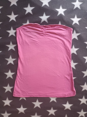 Strapless blouse pink like new, size S