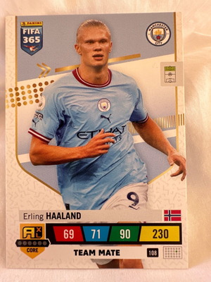 Картичка Erling Haaland Panini FIFA 365 #108 употребявана
