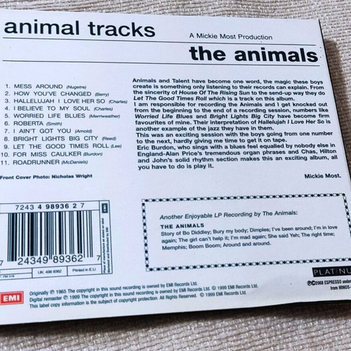 The Animals Animal Tracks CD like new