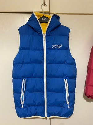 NewYork58 Sleeveless Jacket like New, Size M, Blue and Yellow