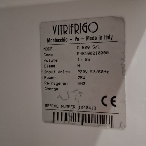 Vitrifrigo C600 S/L Mini Fridge Like New, 55 Liters