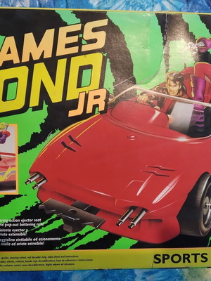 James Bond Jr. sports car toy, vintage, complete with box