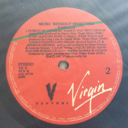 Music Without Frontiers vinyl record used, folk genre