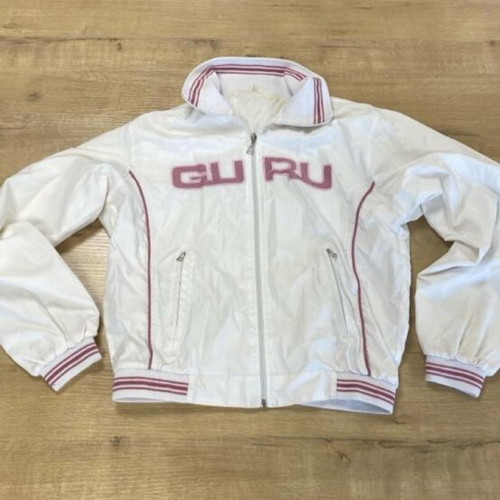 Vintage windbreaker jacket, white and red